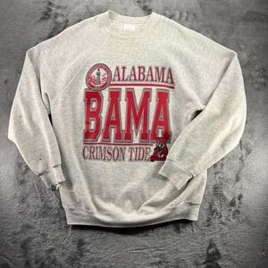 Vintage Alabama Crimson Tide Sweatshirt Mens XL Gray College Football Sports 90s
